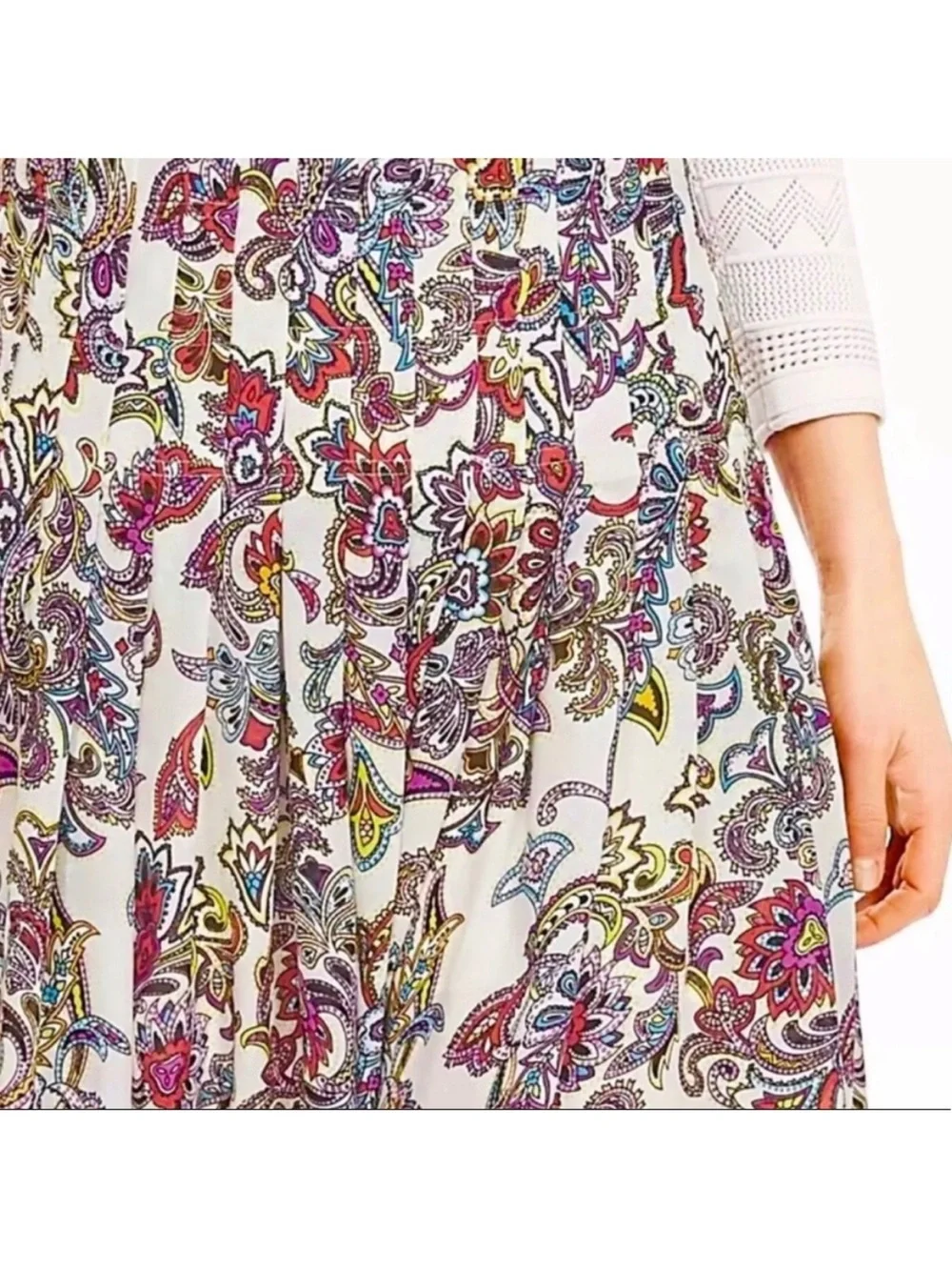 Banana Republic Colorful Paisley Maxi Skirt 0